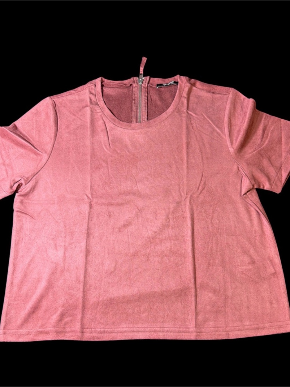 Zara Dusty Rose Short-Sleeve Top & Straight-Leg Pants - Picture 4 of 5